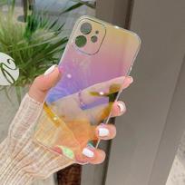 Fashion Rainbow Laser Phone Case For Iphone 11 12 13 14 Pro Max Xs X Xr 7 8 Plus Mini Se 2020 Luxury Pc Bumper Back Cover For iPhone SE 2020