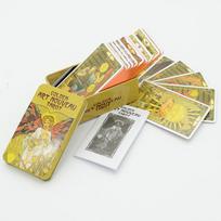 Taro žaidimas Kortų žaidimas Waite Iron Box Taro kostiumas kortų stalo žaidimas Bronzinis Oracle kortų vakarėlis kelių žaidėjų atsitiktinis žaidimas 10*6*4cm