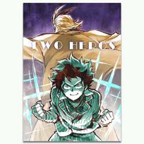 My Hero Academia Japanese Anime Art Silk Boku No Hero Academia Poster Print Cartoon Decorative Painting Home Decoration 20*40cm