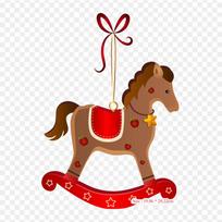 Christmas Rocking Horse Horse Santa Claus Iron on Heat Transfer Printing Vinyl Patches Sticker for Clothes DIY Appliques Washable Patches