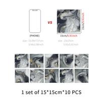 10pcs Marble Tile Stickers, Waterproof Self-adhesive Wall Stickers Bathroom Kitchen Backsplash Wall Art Declas, For Home Room Decor 5.91"X5.91"X10pcs