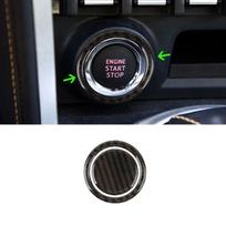 Car Styling Real Carbon Fiber variklio paleidimo stabdymo mygtuko žiedo dangtelio apdaila Toyota 86 Subaru BRZ 2013 2014 2015 2016 m. black