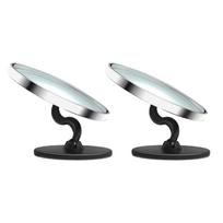2pcs New Car Blind Spot Mirror Anti-fog Waterproof Mirror 360 Degree Adjustable Auto Motorcycle Wide Angle Rearview 2pcs