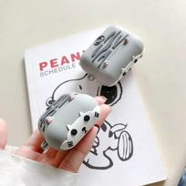 Silikoninis apsauginis dėklas Airpods 1/2 kartai, Totoro raštas, animacinis, belaidės ausinės Totoro white