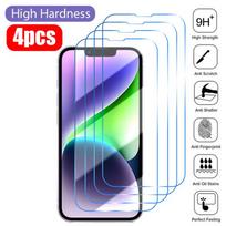4 vnt Grūdintas stiklas iPhone 14 13 12 11 Pro Max ekrano apsauga, skirta iPhone 13 12 11mini 7 8 6 6s plus 5 X XR XS MAX stiklui Huawei P Smart 2019 gryna