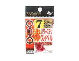 Sasame 200-F Power Stain Swivel Smooth Spin Red Size 7 (4839) black