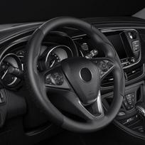 Ultra Thin Carbon Fiber Car Steering Wheel Cover 38cm/15Inch Non-slip Silica Gel Steering Wheel matinė juoda spalva