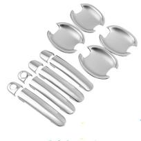 FUNDUOO For VW Passat B5 B5.5 1998 - 2005 VW Polo 2003 - 2009  New Chrome Door Handle + Cup Bowl Cover trim 2 white
