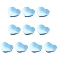 10 vnt. padažo indas Maisto kokybės kontaktas Lengvai plaunamas plastikinis japoniško stiliaus Meilės širdies formos prieskonių lėkštė virtuvės įtaisas Love Heart mėlyna