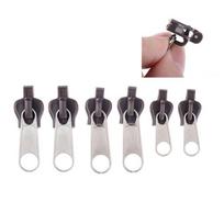 New Fashion 6 Pcs Universal Multifunction Zipper Rescue Instant Repair Kit Replacement Clothing Accessories Top Quality 3 Size/6pcs juoda