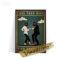 Porų šokių įvertinimo muzika Abstraktus plakatas Juodi klijai Vinilo plokštelių koliažo meno spaudinys Drobė 21cm×30cm NoFrame