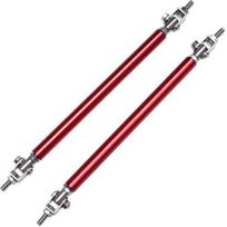Universal Front Bumper Lip Splitter Strut Rod Tie Support Bar For Dodge Charger RT SRT SXT Challenger 2000-2022 Car 7.5cm Red