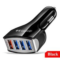 Originalus USB automobilinis įkroviklis Originalus 4 prievadų greito įkrovimo adapteris skirtas iPhone 13 Pro Max Mini 12 11 Xiaomi Samsung mobiliesiems telefonams juoda