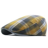 CHRLCK Vintage Grid Beret Hats Men Women Unisex Berets Newsboy Hat Spring Autumn Hats Peaked Cap Casual Forward Adjustable Caps 56-61cm