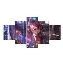 5 plokštės HD Anime japonų merginos Paveikslėliai Autobusai lietingomis dienomis Plakatai Animacija Menas Sienų dekoras Paveikslai Be rėmelio 20x35cm*2  20x45cm*2  20x55cm*1