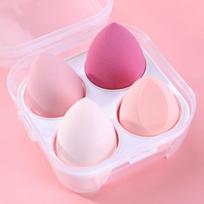 4Pcs/box Makeup Sponge Blender Beauty Egg Cosmetic Puff Foundation Sponges Powder Puffs Women Make Up Accessories Beauty Tools rožinė