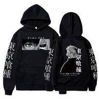 Tokyo Ghoul Hoodie Anime Megztiniai Ken Kaneki Grafiškai marginti džemperiai Vyriški laisvalaikio hiphopo gatvės apranga, poros megztiniai XL