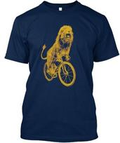 Funny Lion Bicycle T Spacial Standard Unisex T-shirt S