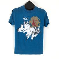 Vintage Native American Wolf Adult Single Stitch Crew Neck 50 50 Unisex T-shirt S gray