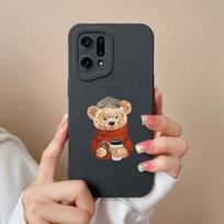 Case For OPPO K9X K3 K5 K10 Pro K7 Narzo 30 50i 50A Cover Cute Bear Protective Liquid Matte Soft Silicone High Quality Phone Bags For OPPO Bumper OPPO K3