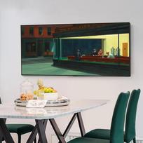 Edvardo Hopperio „Nighthawks“ Įžymūs paveikslai ant sienos Meno plakatai ir spaudiniai Drobės paveikslėliai Sienų dekoras svetainės dekoravimui Be rėmelio 20*40cm black