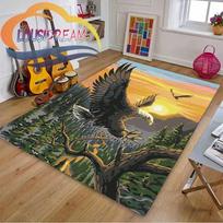 Erelio raštas-Populiari pagalvėlė Europoje ir Amerikoje 3D Vanago-erelio rašto spaudos salė Miegamasis Šalto presavimo Madingas kilimas 40cm x 60cm