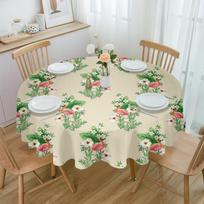 Gyvūnai Fikuso Lapai Gėlės Apvalus Staltiesė Festivalio Valgomojo Vandeniui Atspari Staltiesė Stalo Užvalkalas Vestuvių Šventės Dekoravimui 4pcs 33x48 Table mat beige