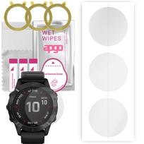 3x apgo Hidrogelio ekrano apsauga Garmin Fenix 6X Pro, Hidrogelio plėvelė, su pozicionavimo sluoksniu lengvas montavimas