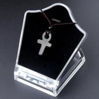 1 vnt. Anka kryžiaus pynimo pakabukas, Reiki gydymo kristalo kvarco agato akmens karoliai moterims vyrams papuošalai 30x20mm 30x20mm
