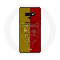 Coque Samsung Galaxy Note 9 rcl lens Logo fond jaune et rouge geltona