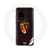 Coque Samsung Galaxy S20 Ultra rcl lens orange fond noir oranžinė
