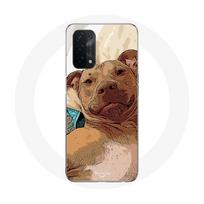 Coque pour Oppo A74 5G American Pit Bull Terrier Marron ruda