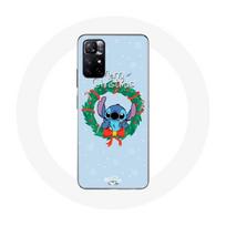 Coque pour Xiaomi Redmi Note 11s 5G Stitch neige joyeux Noël bleu mėlyna