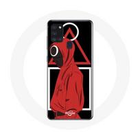 Coque - Samsung - Galaxy A21S - Souple - Noir - Squid Game - Symboles juoda