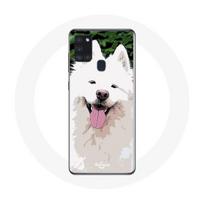 Case - Samsung - Galaxy A21S - Samoyed - White - Rigid balta