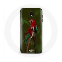 Coque pour Samsung Galaxy J7 2017 Pionus Perroquet Rouge