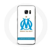 Coque pour Samsung Galaxy S6 edge Olympique de Marseille Logo Fond Blanc