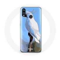 Coque pour Huawei P20 Lite Cacatoès Perroquets blanc Oiseaux balta
