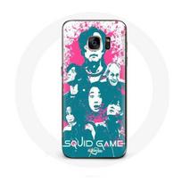 Coque pour samsung galaxy S6 Squid Game Affiche personnages logo
