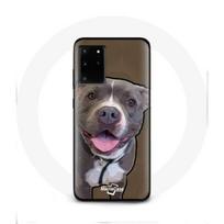 Coque pour Samsung Galaxy S11 Plus Chien Pitbull Blanc gris balta