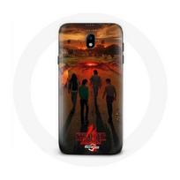 Coque pour Samsung Galaxy J7 2017 Stranger Things Saison 4 Affiche Art Equipages de la Nouvelle Théo
