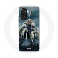 Coque pour Xiaomi Redmi Note 11 4G Vikings Série Saison 6 Ragnar Lothbrok logo V Epée Gris Fond Brou pilka