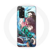 Coque pour Xiaomi Redmi Note 11 4G Tanjiro et Nezuko Demon Slayer Kimetsu no Yaiba Anime