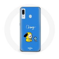 Coque pour Samsung Galaxy A20e Bangtan BTS BT21 Chimmy Jimin Fond Bleu