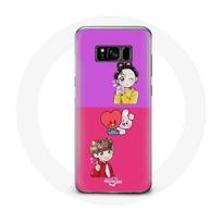 Coque pour Samsung Galaxy S8 Plus BTS BT21 Cooky Et Tata Bangtan V Et Jungkook Fanart