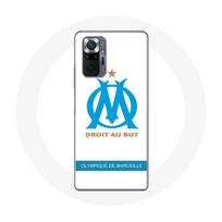 Dėklas, skirtas Xiaomi Redmi Note 10 Pro Olympique de Marseille logotipui baltame fone balta