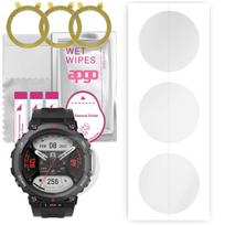 3x apgo hidrogelinė ekrano apsauga, skirta Amazfit T-Rex 2, hidrogelio plėvelė, su pozicionavimo sluoksniu lengvas montavimas