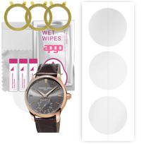 3x apgo Hydrogel Screen Protector for Frederique Constant Vitality Ladies Hybrid Smartwatch, Hydrogel Film, with positioning layer easy installation white