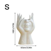 Kūrybinė kūno meno vaza, keraminė hidroponinė vaza, gėlių kompozicija, namų dekoras, darbalaukio ornamentas, sodo reikmenys S-8.5x8.5x18cm