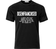 Disenfranchised George Orwell Quote Black Unisex T-Shirt S black